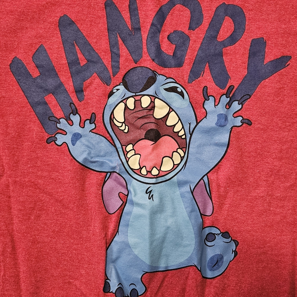 Disney Red Graphic Stitch Hangry T-Shirt - Picture 2 of 4